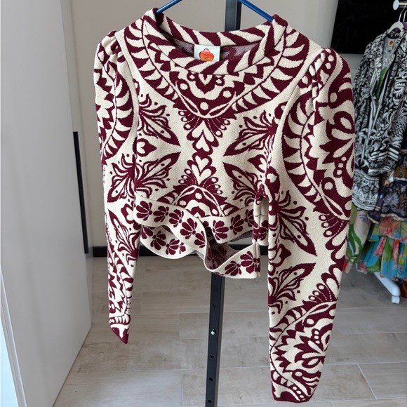 Farm Rio: Burgundy Pineapple Love Knit Top - Picture 8 of 10